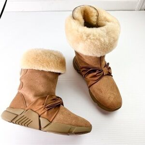 Mark Nason Boots Womens 5.5  Bliss Genuine Sheep Shearling Fur Chestnut Suede
